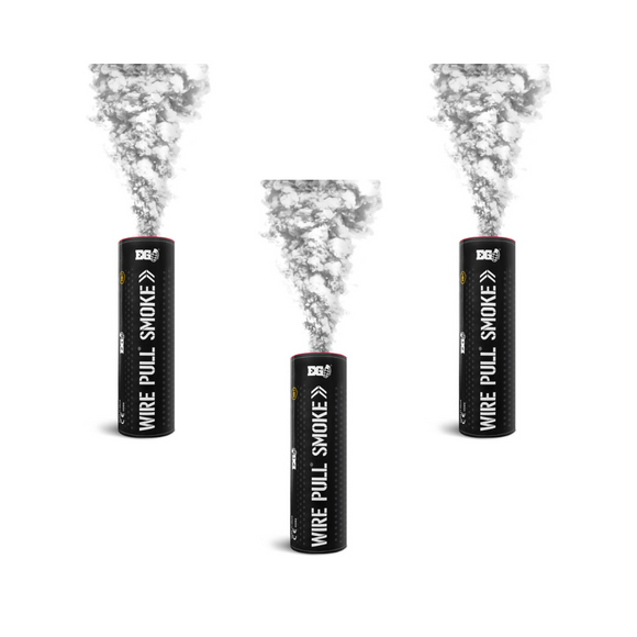 3 X WHITE WP40 Wire Pull® Smoke Grenade