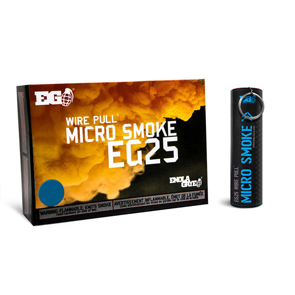 10 X BLUE EG25 Wire Pull® Micro Smoke Grenade
