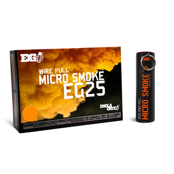 10 X ORANGE EG25 Wire Pull® Micro Smoke Grenade