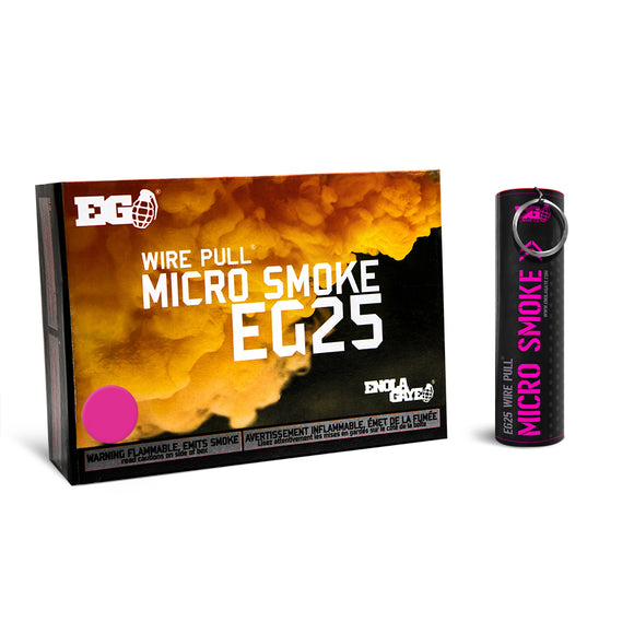 10 X PINK EG25 Wire Pull® Micro Smoke Grenade