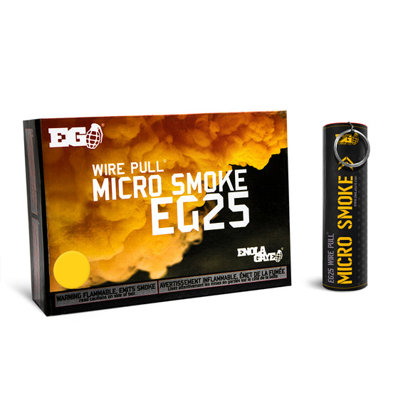 10 X YELLOW EG25 Wire Pull® Micro Smoke Grenade